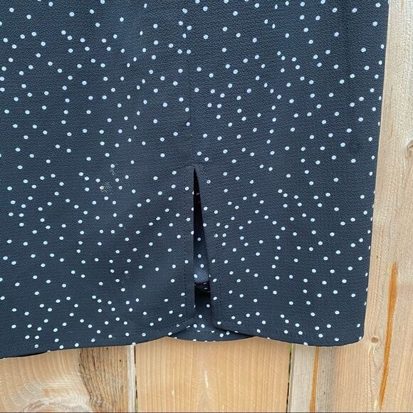 Zara Basic Polka Dot Midi Ruched Skirt Size S - Picture 9 of 12